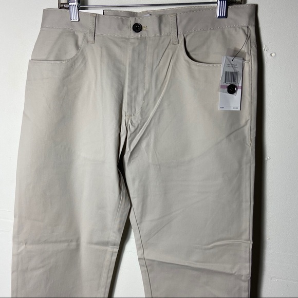 Calvin Klein Men Light Gray Men Slim Fit Pants - Picture 3 of 4